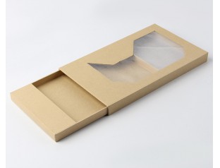 開窗牛皮紙抽屜盒